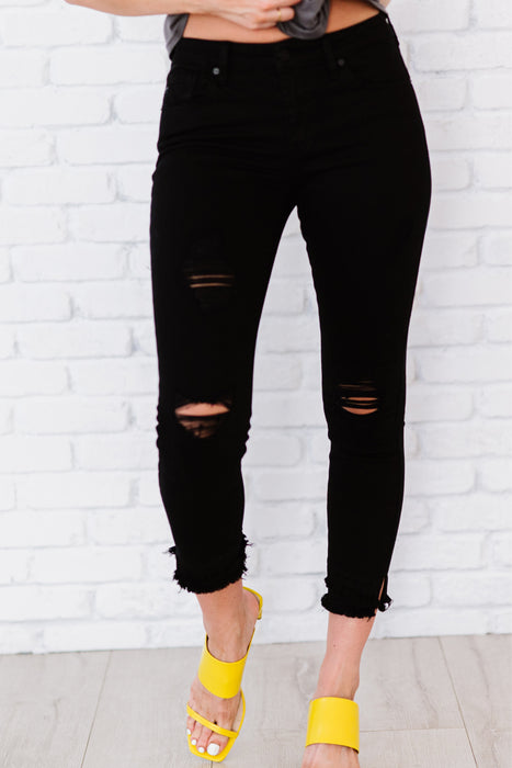 Kancan Stepping Stone Run Double Fray Skinny Jeans