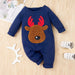 Baby Clothing Baby Reindeer Applique Jumpsuit AwsomU