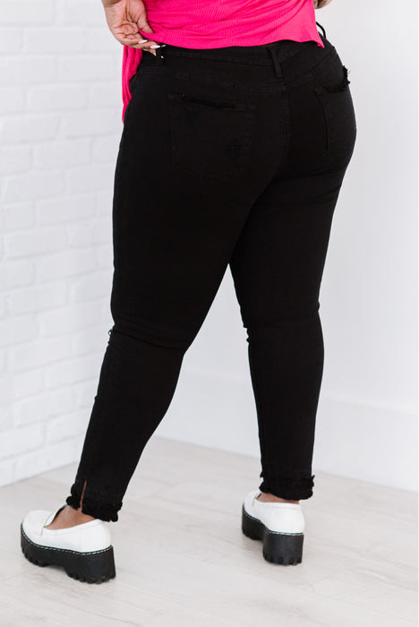 Kancan Stepping Stone Run Double Fray Skinny Jeans