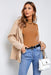 Women's T-Shirt Mock Neck Lettuce Hem Long Sleeve Tee AwsomU