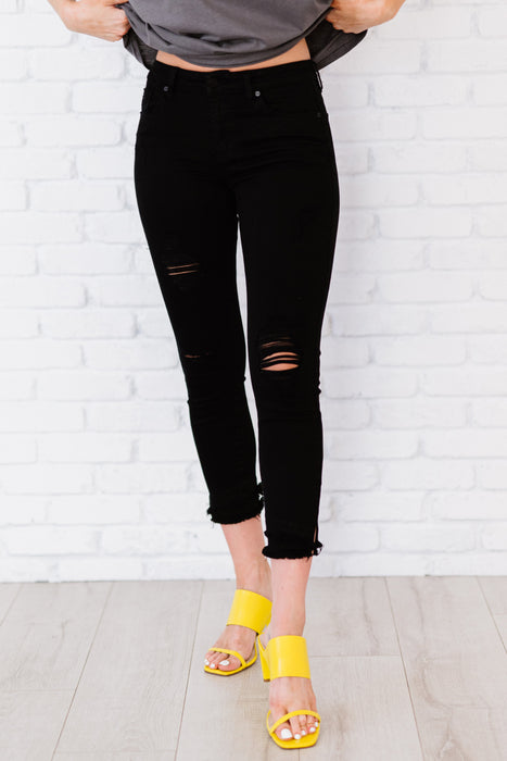 Kancan Stepping Stone Run Double Fray Skinny Jeans