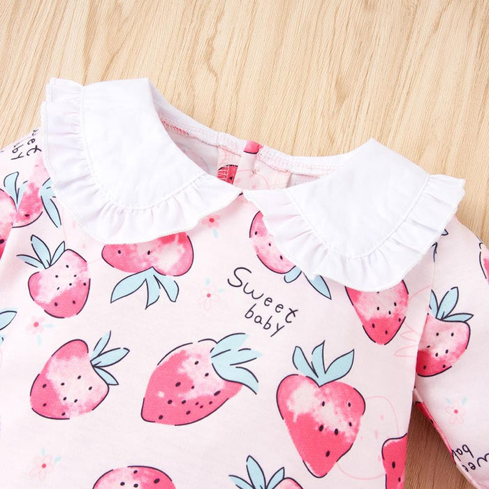 Baby Clothing Baby Girl Printed Collared Jumpsuit AwsomU