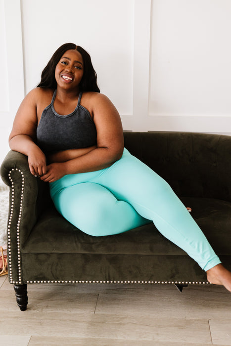 Zenana On Your Mark Run High Waisted Active Leggings