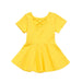Girl's Dresses Baby Toddler Girl Short Sleeve Solid Color Casual Dress Summer Girls Dresses AwsomU
