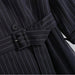Dresses Black striped suit dress female new fashion design sense mesh stitching dress AwsomU