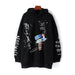 Women's Hoodie Cotton graffiti hooded sweatshirt women's fall and winter loose large version plus velvet warm hoodie jacket AwsomU