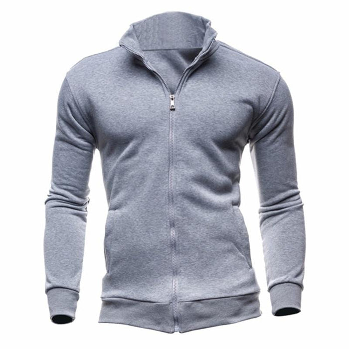 Men's Sweater Covrlge Men Jacket Fashion Fleece Stand Collar Zipper Sweatshirt AwsomU