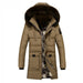 Men's Jacket & Coats Covrlge Winter Parkas Long Fur Hooded Cotton Coat AwsomU