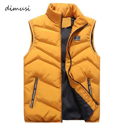 Men's Vest DIMUSI Mens Jacket Sleeveless Vest Winter Fashion Casual Coats AwsomU