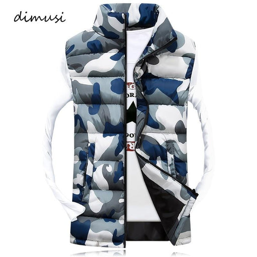 Men's Vest DIMUSI Mens Jacket Sleeveless Winter Fashion Camo Vest AwsomU