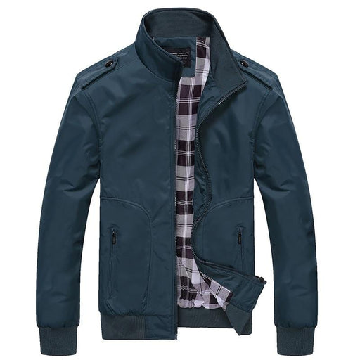 Men's Jacket & Coats DIMUSI Mens Jackets Casual Coats Solid Color Mens Sportswear Stand Collar Slim Jackets AwsomU