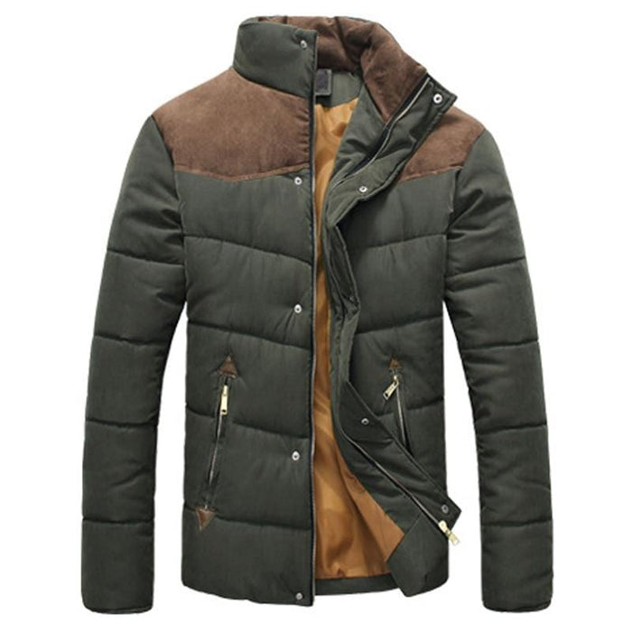 Men's Jacket & Coats DIMUSI Winter Jacket Men Warm Casual Parkas Cotton Stand Collar Winter Coats AwsomU