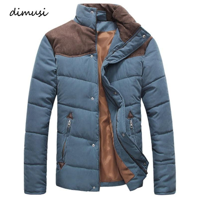 Men's Jacket & Coats DIMUSI Winter Jacket Men Warm Casual Parkas Cotton Stand Collar Winter Coats AwsomU