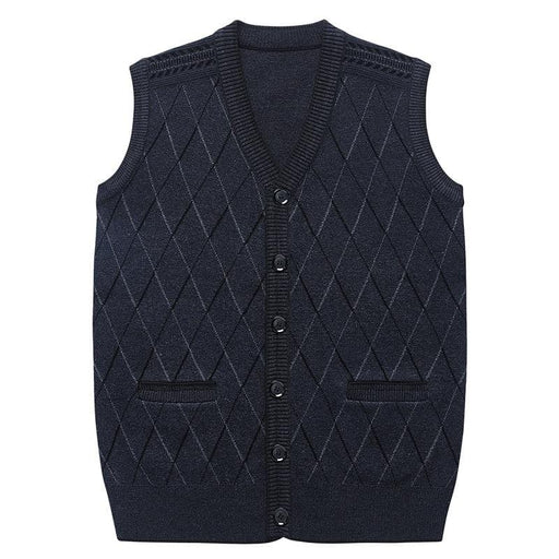 Men's Vest DIMUSI Winter Men's Sleeveless Vests Warm Knitted Waistcoats AwsomU