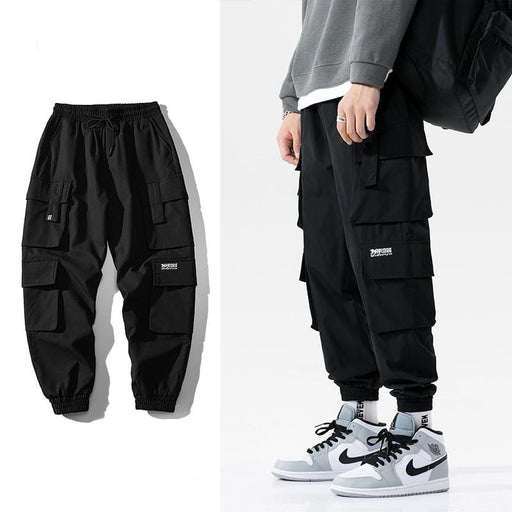 Men's Pants Fashion Men Cargo Pants Hip Hop Joggers Cargo Pants Men Harem Pants Multi Pocket Man Sweatpants Streetwear Casual Mens Pants Track Pants AwsomU