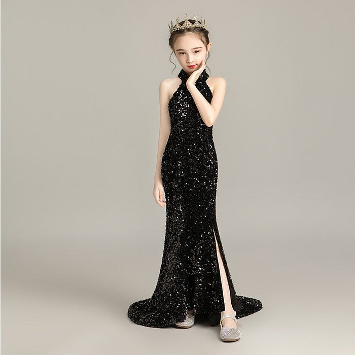 Long Sleeve Black Flower Girl Dress With Pearls And Beads, V Neck Lace Ball  Gown For First Holy Communion And Pageants From Weddingshop888, $91.71 |  DHgate.Com