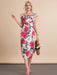 Dresses Fashion Runway Summer Spaghetti Strap Dress Women's Slim Vacation Floral print Elegant Midi Dress AwsomU