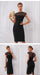 Dresses Lace Bandage Dress Sexy Black Short Sleeve Midi Hollow Out Club Celebrity Evening Party Dress AwsomU