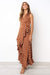 Dresses Sexy V Neck Women's Dress Fashion Dot Ruffles Casual Midi Dress Female Irregular Lace Up Sleeveless Dress AwsomU
