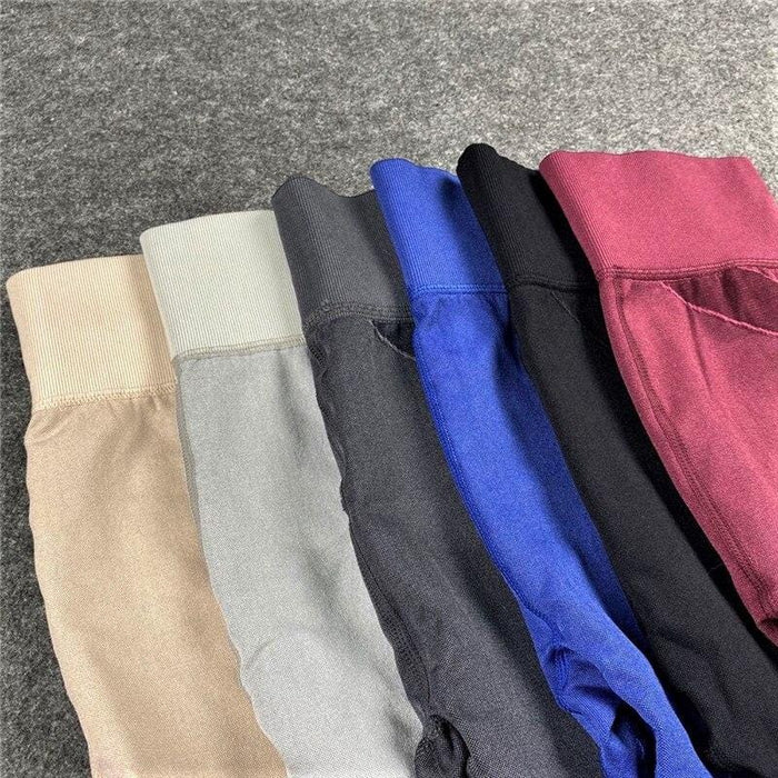 Women's Two Piece Suit Sexy Slim Mesh Yoga Suit Seamless Quick Dry Sports Yoga Suit Striped Long Sleeve Bubble Butt Leggings Gym Fitness Running Suit AwsomU