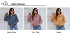 Women's Hoodie Turn Down Collar Hoodie Woman Solid Zipper Long Sleeve Ladies Casual Tops Spring Fall Fashion Pullover Female Sweatshirt| AwsomU