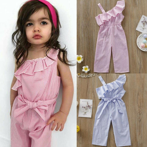 Girl's Dresses Infant Baby Kids Girl 12M 4T Off Shoulder Romper Jumpsuit Clothes Outfit Set AwsomU