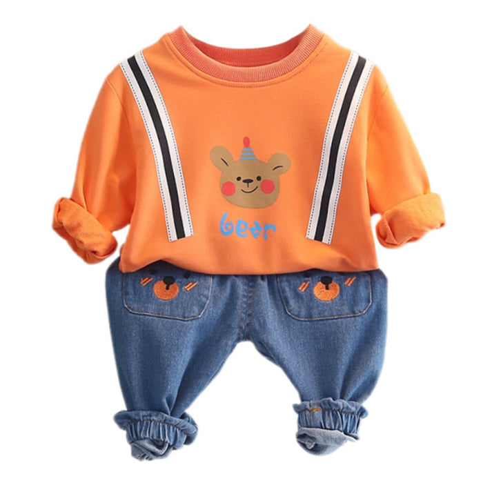 Boy's Set Infantil Baby Boys Suits Newborn Clothing Set Kids Letter Tracksuit Tops Pants Children Spring Boys Outfits Girls sets AwsomU