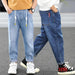 Boy's Jeans Kids Boys Jeans Pants Boy's Denim Trousers Fall New Sports Pants Big Children Casual Pants Clothes AwsomU