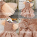 Girl's Dresses Girl's Glitter Sequin Celebrity Dresses Sequin Bow Tulle Layer Flower Girls Dresses AwsomU