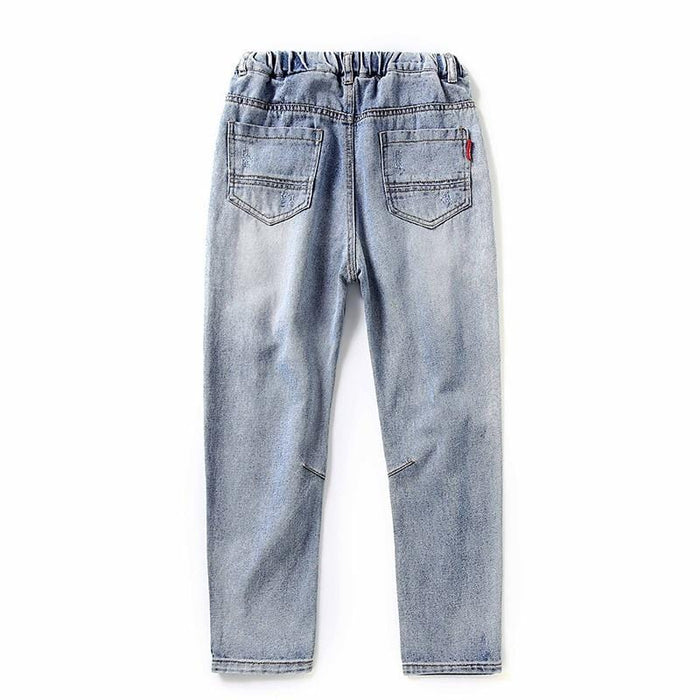 Boy's Jeans Kids Jeans Teenage Boys Fall Classic Long Pant Fashion Hole Denim Trousers Child Casual Jeans for Boys Clothing AwsomU