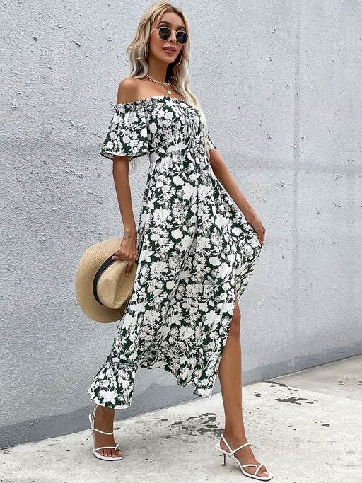 Dresses Ladies Boho Summer Dress Women Off Shoulder Casual Loose Long Holiday Party Beach Dress Women Sundress AwsomU