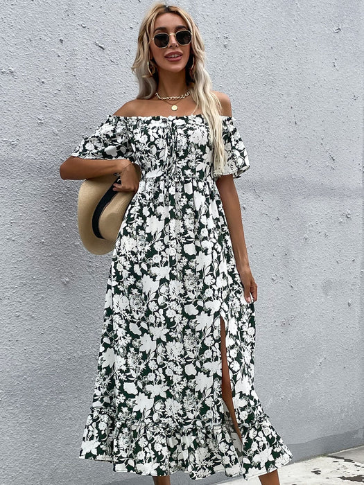 Ladies Vintage Maxi Floral Print Long Summer Dress Women Casual Bohemian  Sundress Women Beach Dress Female Vestidos Robe Femme | Red Sundress Maxi