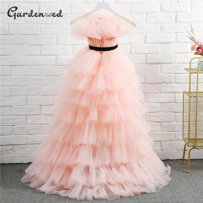 Girl's Dresses Lovely Ball Gown Flower Girl Dress For Wedding Party Gown High Birthday Princess Dresses AwsomU