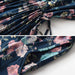 Dresses Mid length floral dress female retro high waist big swing print dress AwsomU