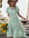 Dresses New Ladies Vintage Boho Summer Dress Women Midi Casual Loose Holiday Plaid Beach Shirt Dress Women Sundress AwsomU