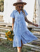 Dresses New Ladies Vintage Boho Summer Dress Women Midi Casual Loose Holiday Plaid Beach Shirt Dress Women Sundress AwsomU