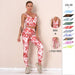 Women's Two Piece Suit New Leggings Tank Top Sport Suits Women Casual Wear Jogging Sleeveless Vest Tops High Waist Pants 2 Piece Sets Female Tracksuit AwsomU