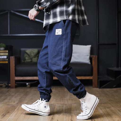 Men's Pants Plus Size Jeans Men Loose Joggers Streetwear Harem Jeans Cargo Pants Ankle Length Denim Trousers Track Pants AwsomU