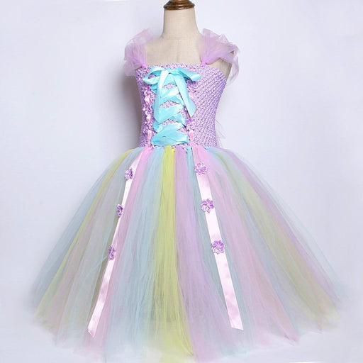 Party Costume Princess Rapunzal Long Dress Costume for Girls Kids Tangled Cosplay Dresses Ankle Length Children Fancy Clothes AwsomU