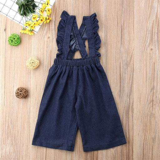 Girl's Jumpsuit Pudcoco Girl Jumpsuits 6M 5Y NEW Kid Baby Girls Ruffle Denim Romper Overalls Jumpsuit Long Pants Clothes AwsomU