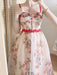 Dresses Summer Floral Print Casual Midi Strap Womens Dress Elegant Sleeveless AwsomU