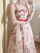 Dresses Summer Floral Print Casual Midi Strap Womens Dress Elegant Sleeveless AwsomU