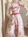 Dresses Summer Floral Print Casual Midi Strap Womens Dress Elegant Sleeveless AwsomU