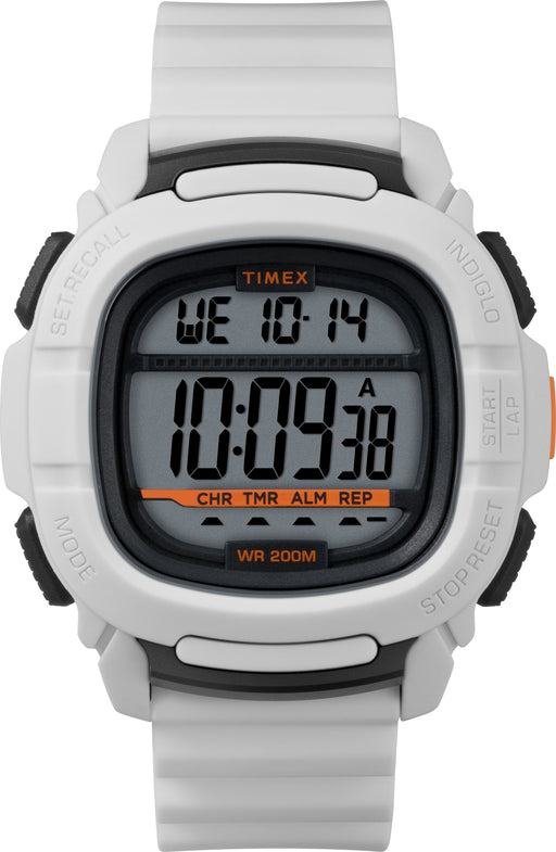 Watches Timex Men's TW5M26400 BST.47 White Silicone Strap Watch AwsomU