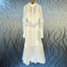 Dresses Elegant Dress For Women Stand Collar Lantern Sleeve High Waist Sashes Spring Temperament Dresses Female AwsomU