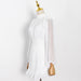 Dresses Hollow Out Dress For Women Stand Collar Lantern Sleeve High Waist Print Mini Dresses Female Fashion AwsomU