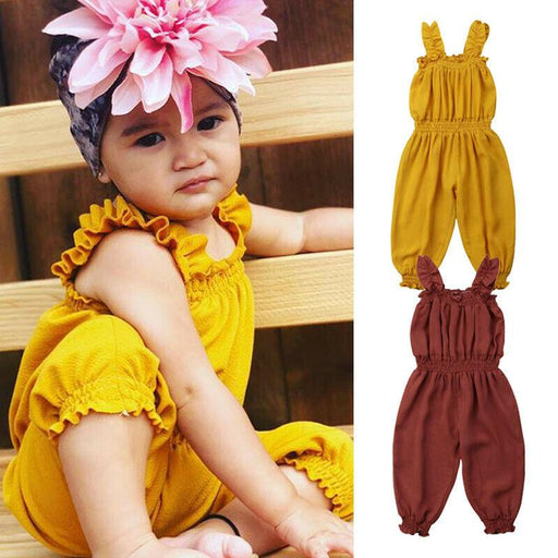 Girl's Romper Toddler Kids Baby Girls 1Y 6Y Ruffle Romper Bodysuit Jumpsuit Outfits Playsuit Clothes AwsomU