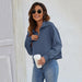 Women's Hoodie Turn Down Collar Hoodie Woman Solid Zipper Long Sleeve Ladies Casual Tops Spring Fall Fashion Pullover Female Sweatshirt| AwsomU
