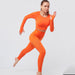 Women's Two Piece Suit Vital Women Sport Suit Fitness Set Gym Workout Clothes Long Sleeve Fitness Crop Top + High Waist Energy Seamless Leggings AwsomU