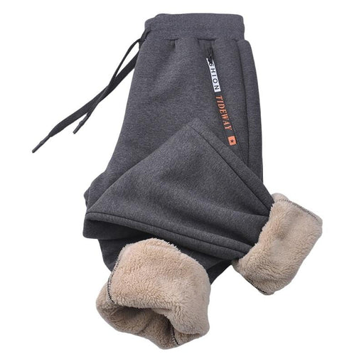 Men's Pants Winter Thick Warm Fleece Sweatpants Men Joggers Sportswear Casual Track Pants Plus Size Sweatpants Trackpants AwsomU